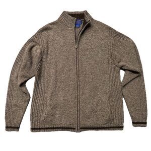 Pendleton Men’s Full Zip Sweater Size XL Brown